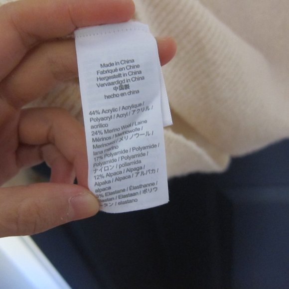 J.Crew Relaxed Half-zip Stretched Sweater XS Cream - Picture 6 of 7